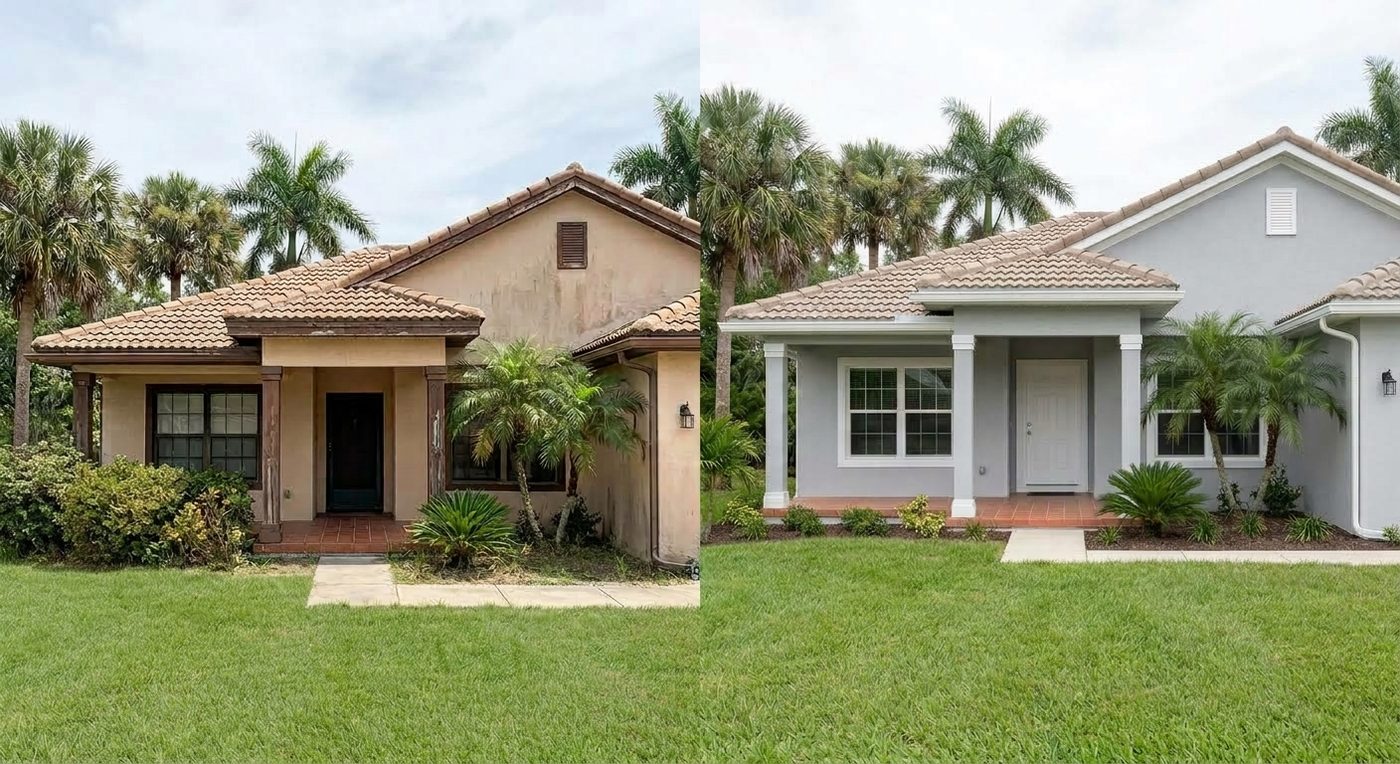 Service visualization: Front porch and exterior repaint